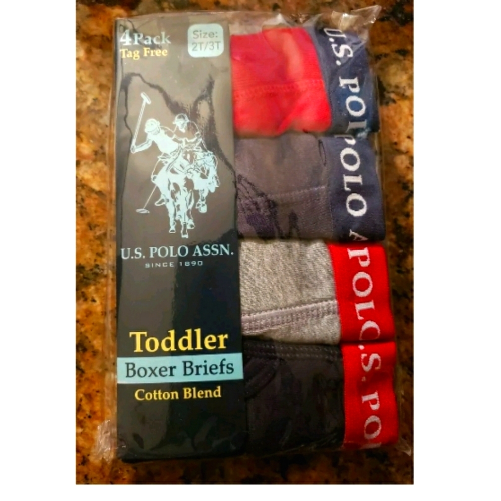 US Polo Boy's 4-Pack Boxer Brief Cotton Blend